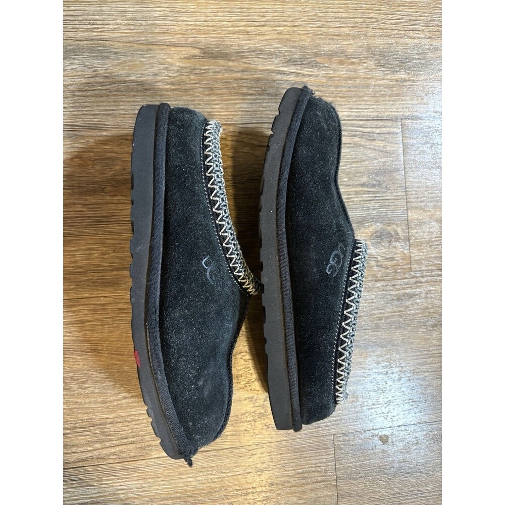 UGG "Tasman II" Slippers (SlipOn Shoes), Black Suede, Big Kid's Size 6